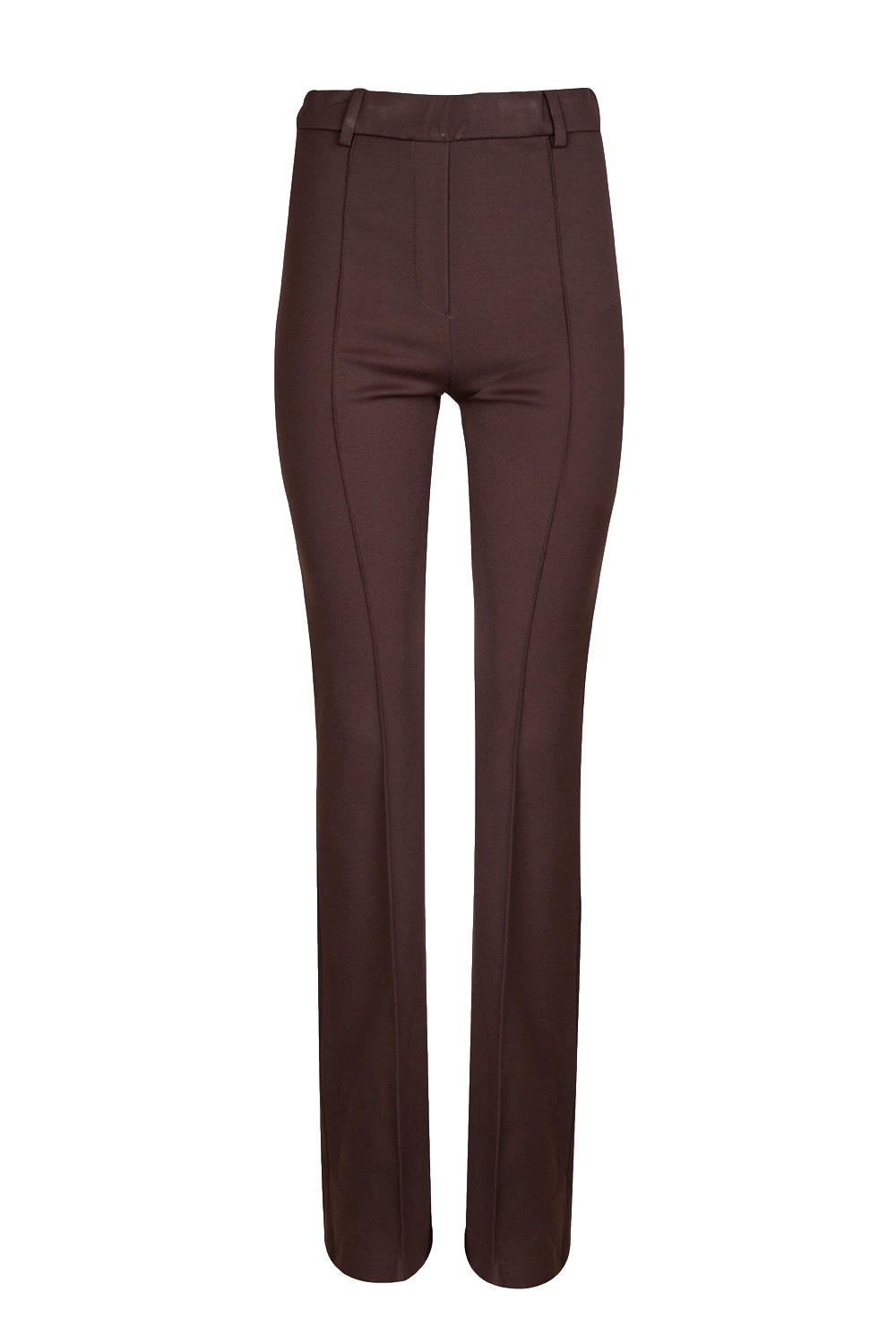 Jersey Trousers with Front Seam Detail and Elasticated Waistband – Caractere
