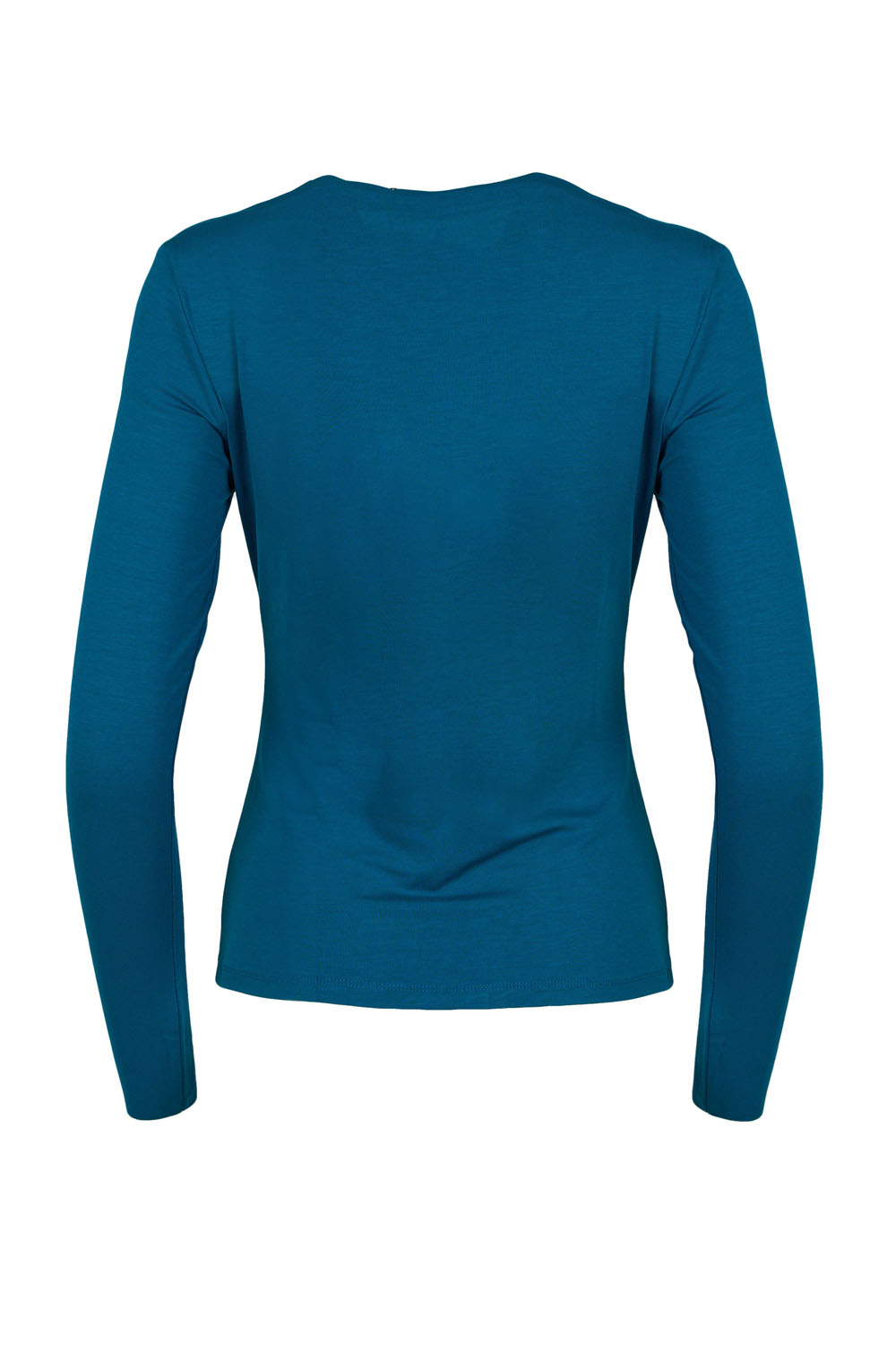 Long Sleeve T-Shirt with Front and One Shoulder Draping – Kourbela