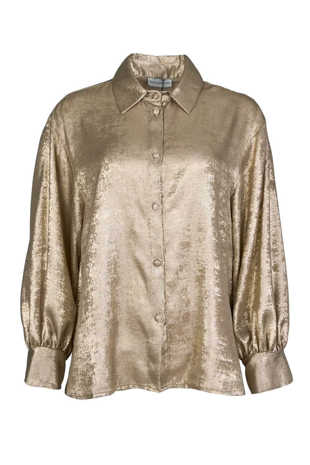 Soft Brocade Shirt with Puffed Cuffs – Maria Bellentani