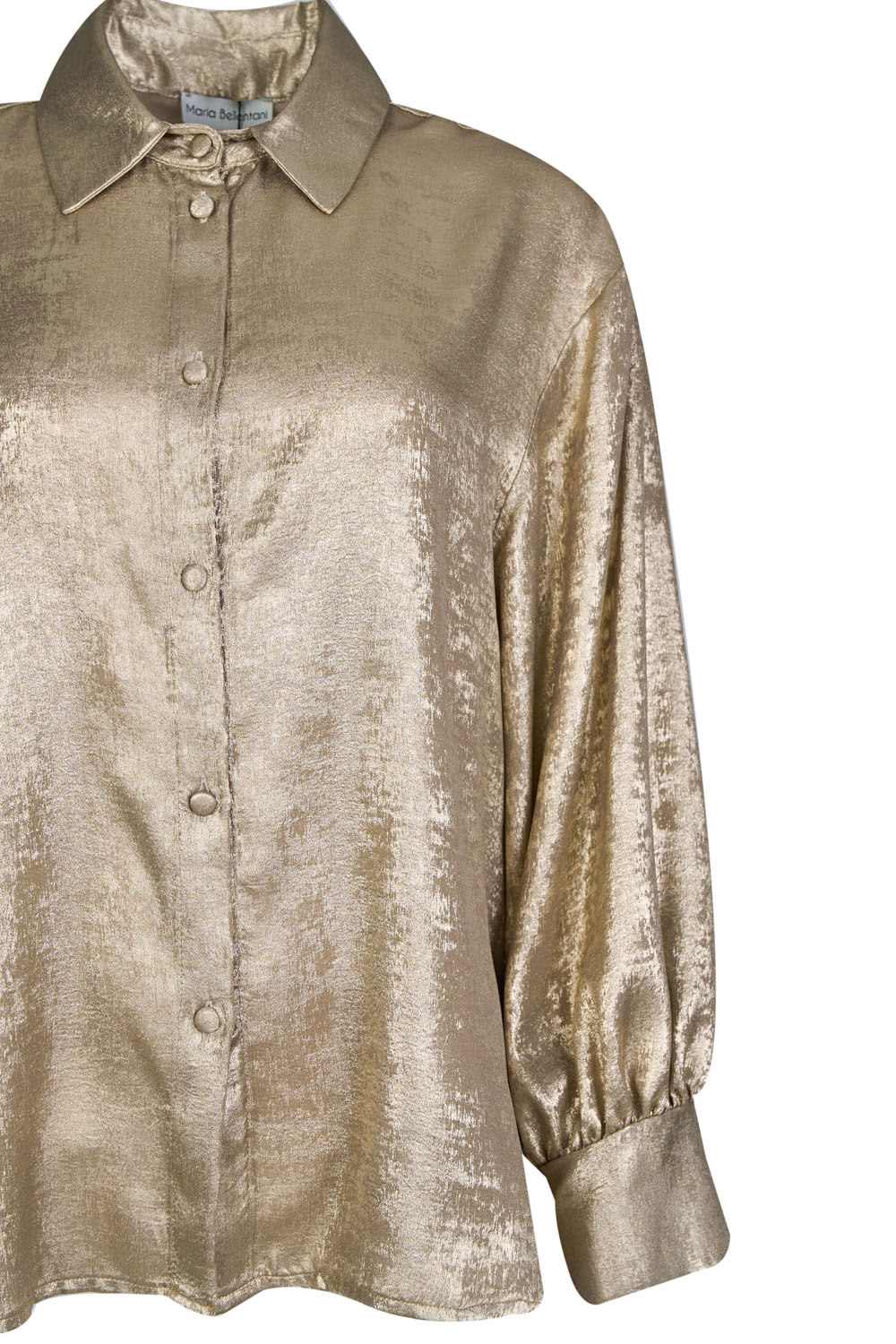 Soft Brocade Shirt with Puffed Cuffs – Maria Bellentani