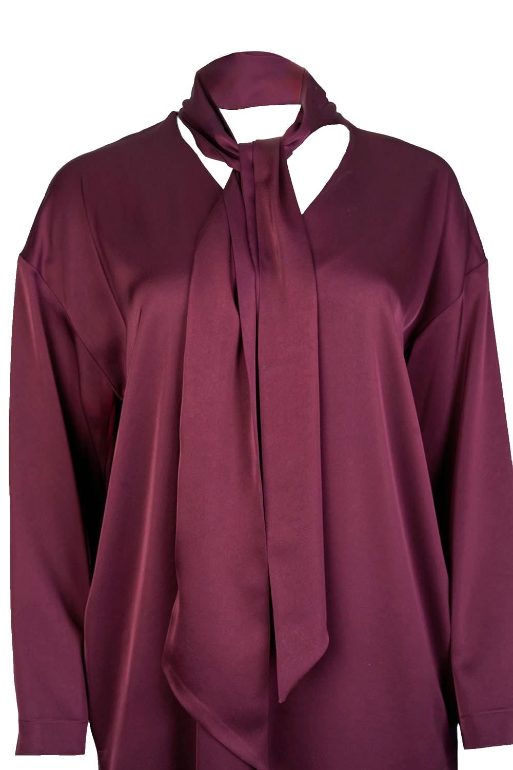 V-Neck Sheeny Shift Dress with Side Pockets and Incorporated Stole – Marella