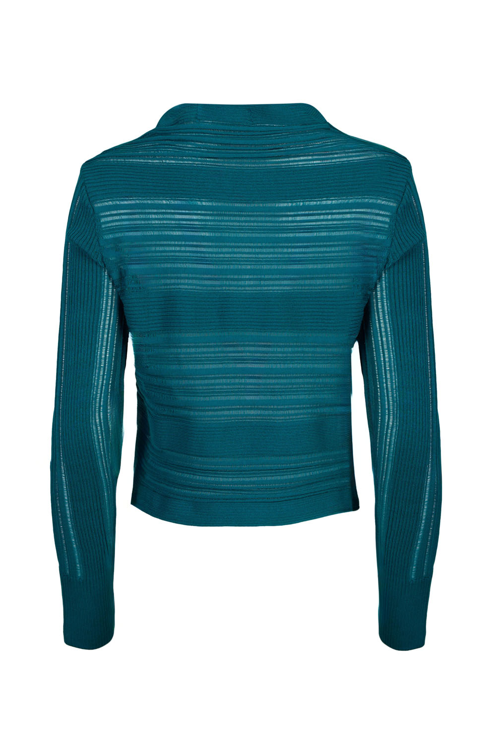 Irregular Rib Boxy Blouse with Soft Boat Neckline -Kourbela