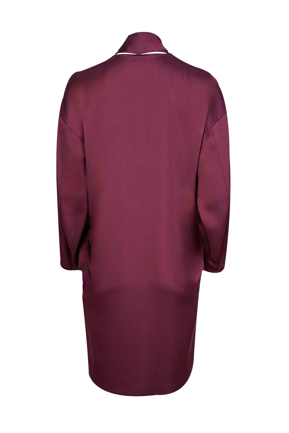 V-Neck Sheeny Shift Dress with Side Pockets and Incorporated Stole – Marella