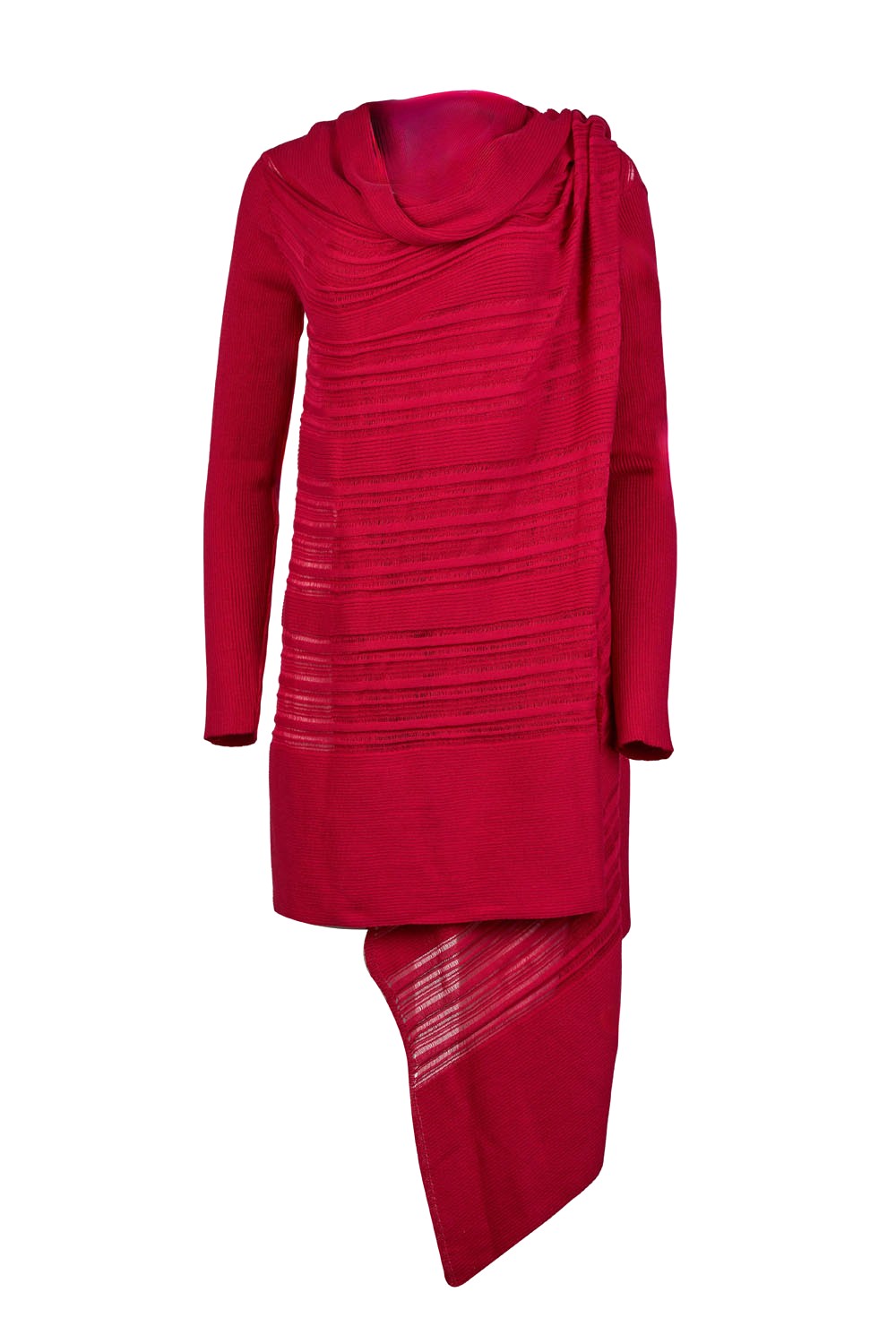 Long Asymmetric Irregular Rib Wrap – Kourbela