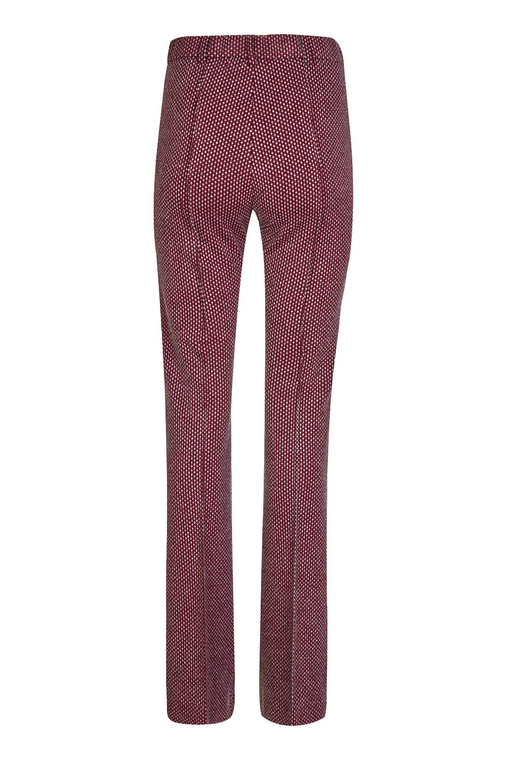 Jersey Flared Trousers with Ditsy Dot Pattern and Elasticated Waistband – Caractere