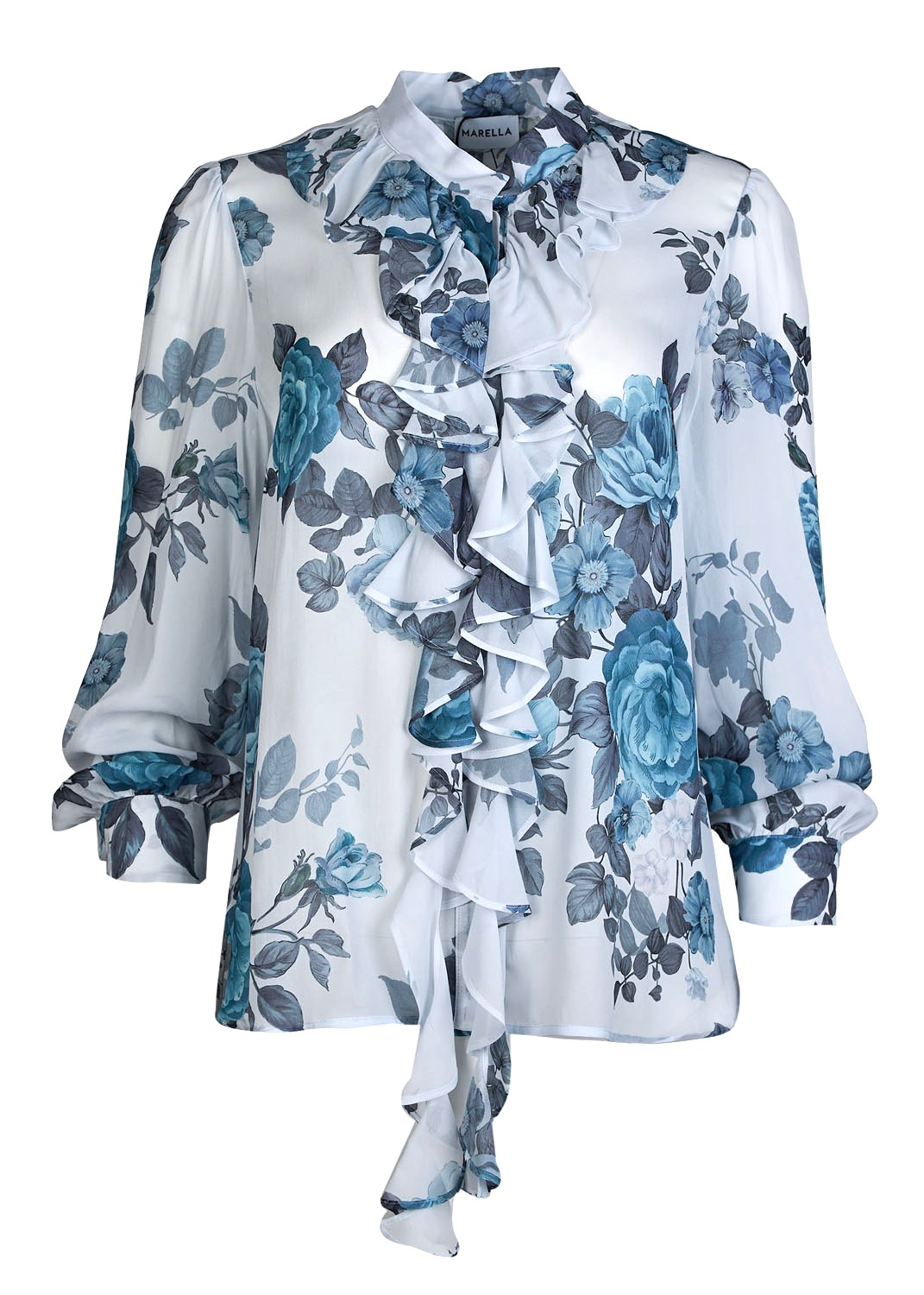 Sheer Floral Ruffled Blouse – Marella