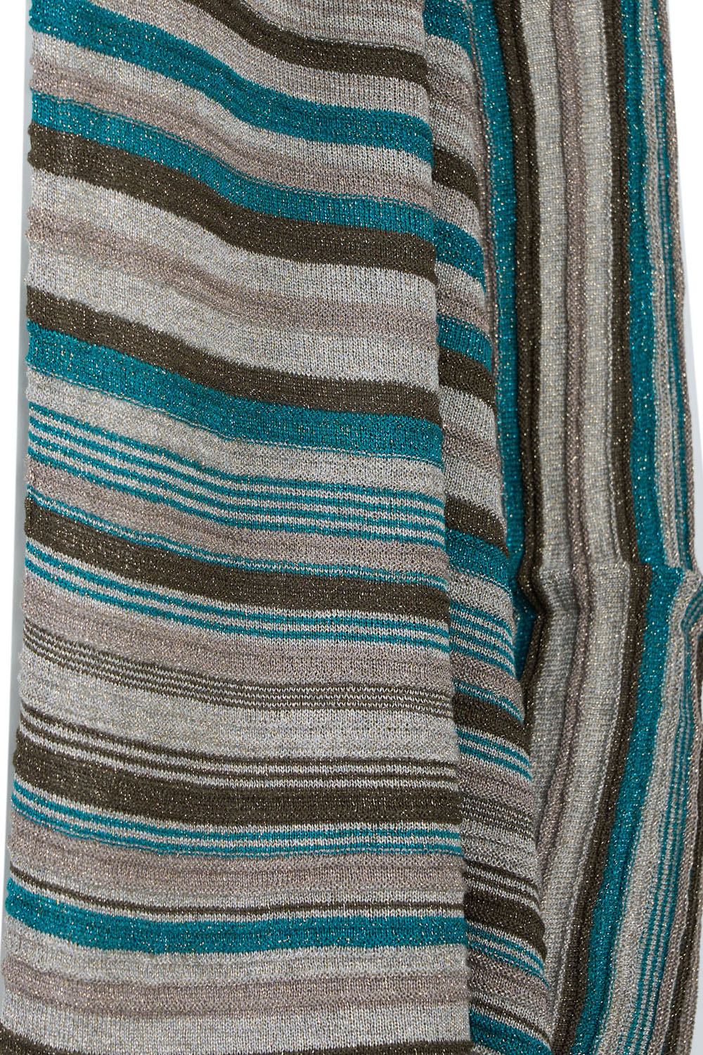 Asymmetric Lurex Striped Wrap-Kourbela