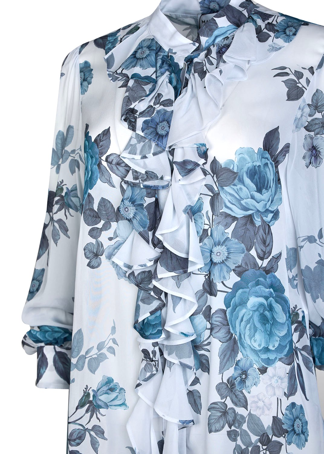 Sheer Floral Ruffled Blouse – Marella
