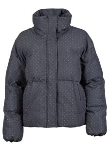 Flyfront Embelished Quilted Jacket with Highneck - Mexx - Charcoal, L