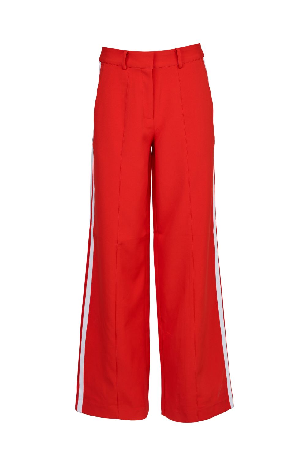 Wide Legged Trousers with Side Stripes,Pockets and Front Seam Detail – Ichi