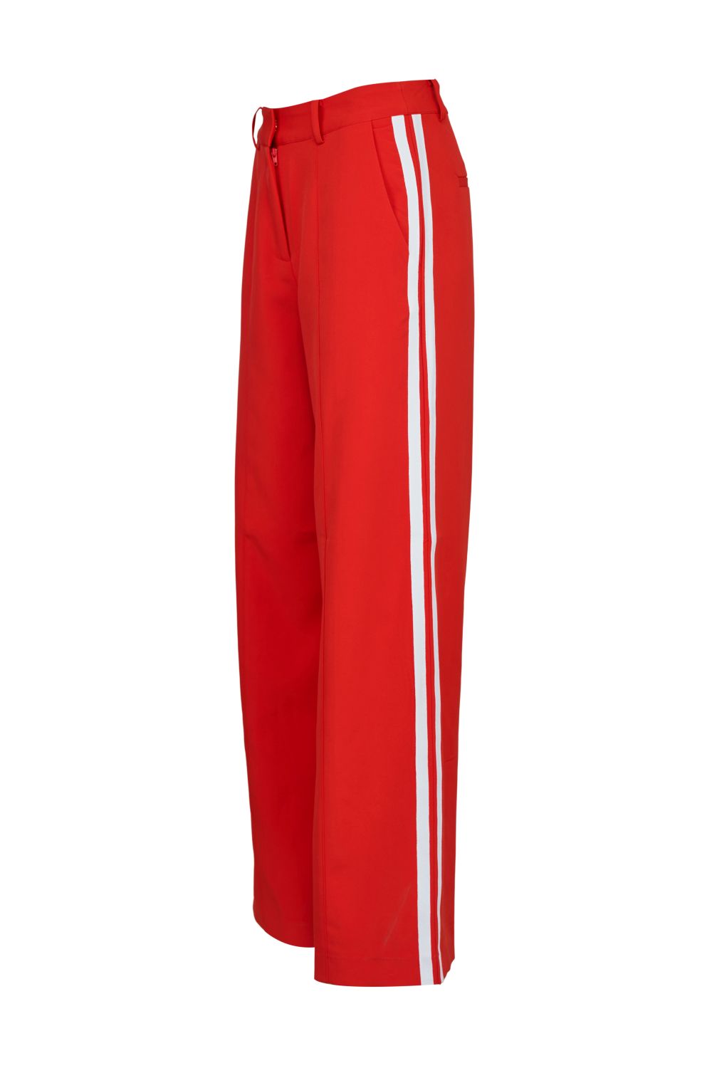 Wide Legged Trousers with Side Stripes,Pockets and Front Seam Detail – Ichi