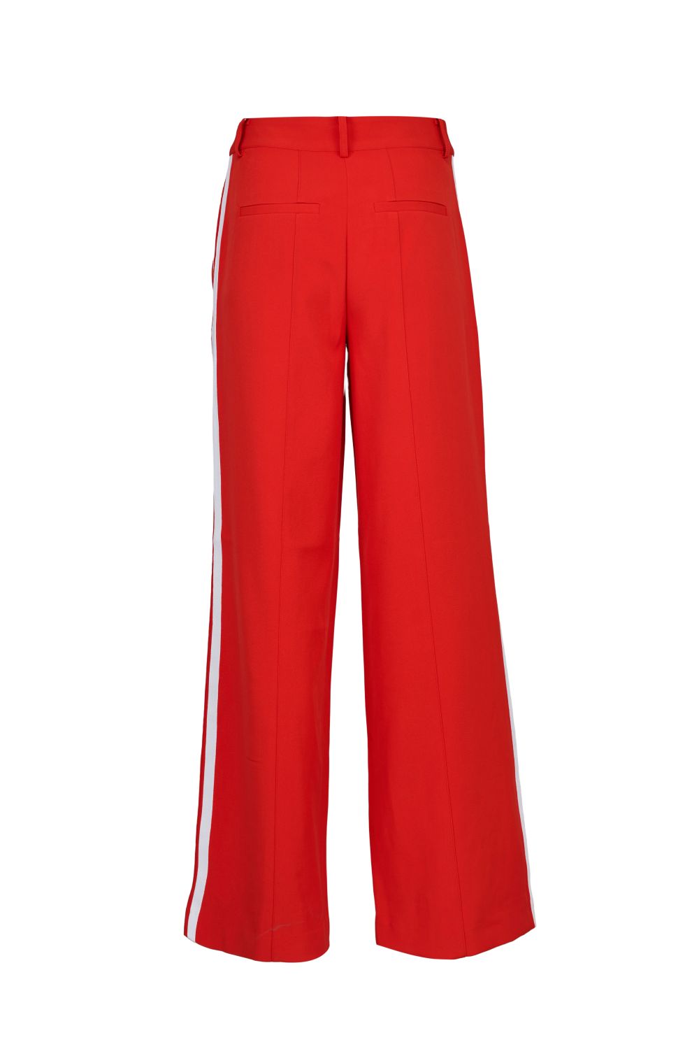Wide Legged Trousers with Side Stripes,Pockets and Front Seam Detail – Ichi