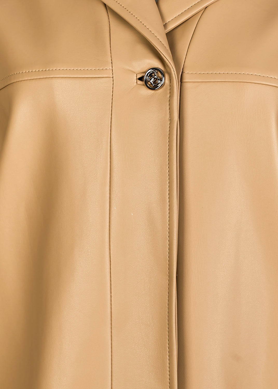 Faux Leather Short Jacket with Side Pockets – Elena Miro