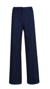 Wide Legged Jersey Trousers - Elena Miro - Navy, 39/ IT 48