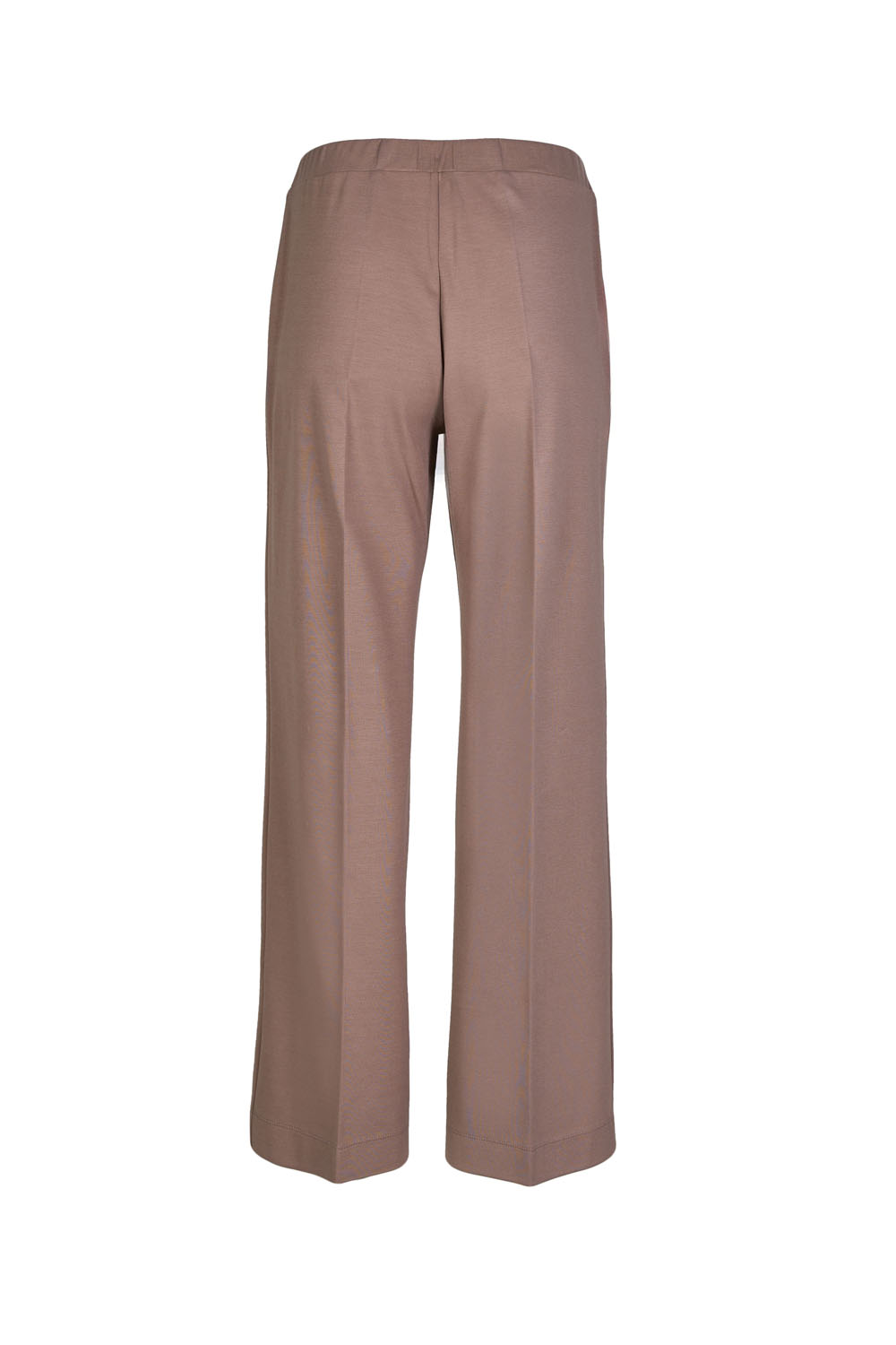 Jersey Trousers with Front Slit Pockets and Elasticated Waist-Maria Bellentani