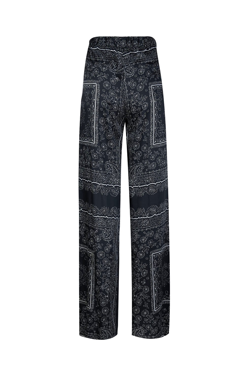 Wide Legged Silky “Bandana” Trousers with Front Pleats – Marella