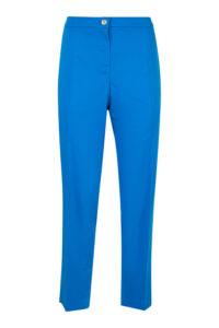 Image of 7/8 Cotton Trousers with Elasticated Back Waistband – Elena Miro