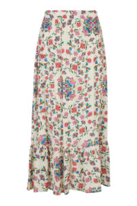 Image of Long Tiered Viscose Floral Skirt –  Elena Miro