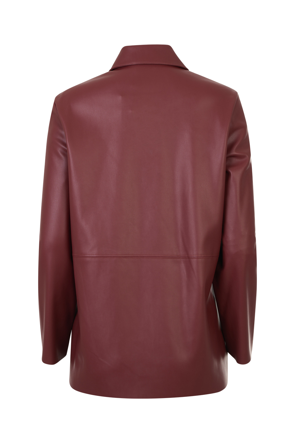 Eco-Leather Shaket with Seam Details and Side Pockets – Maria Bellentani