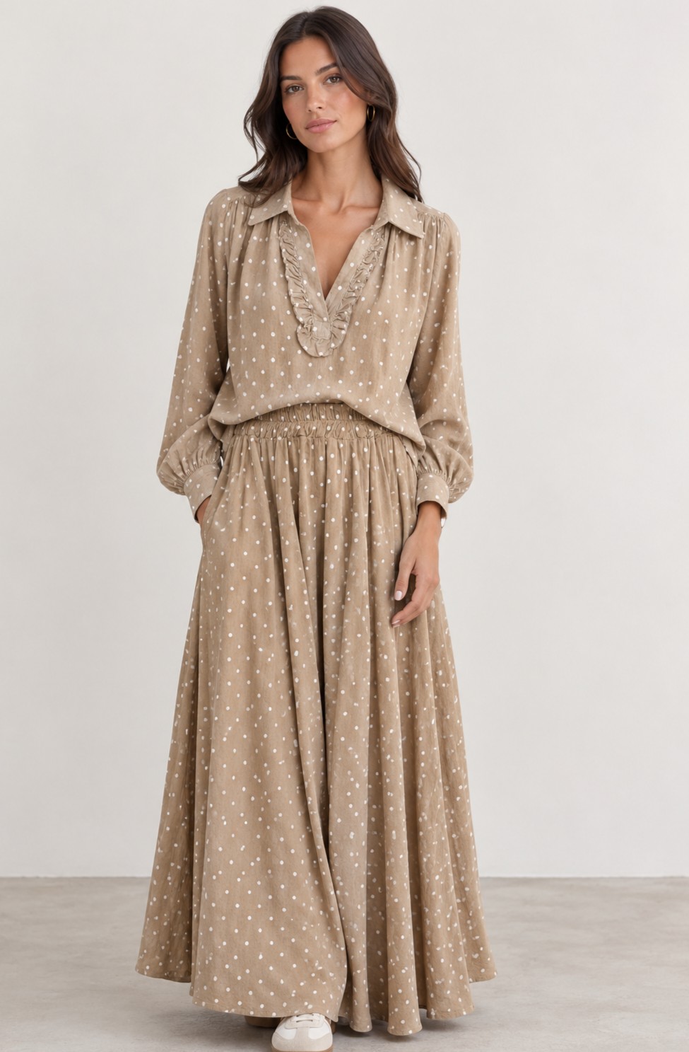 Needlecord Polka Dot Folk Blouse – Sunny Studio