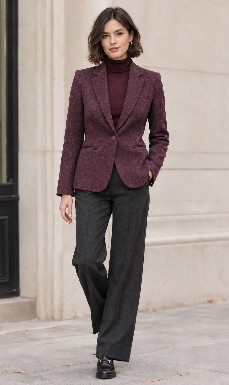 Diagonal Striped Soft Curved Jersey Jacket – Ichi